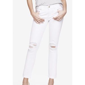 NWT Express Cropped White Jean Legging